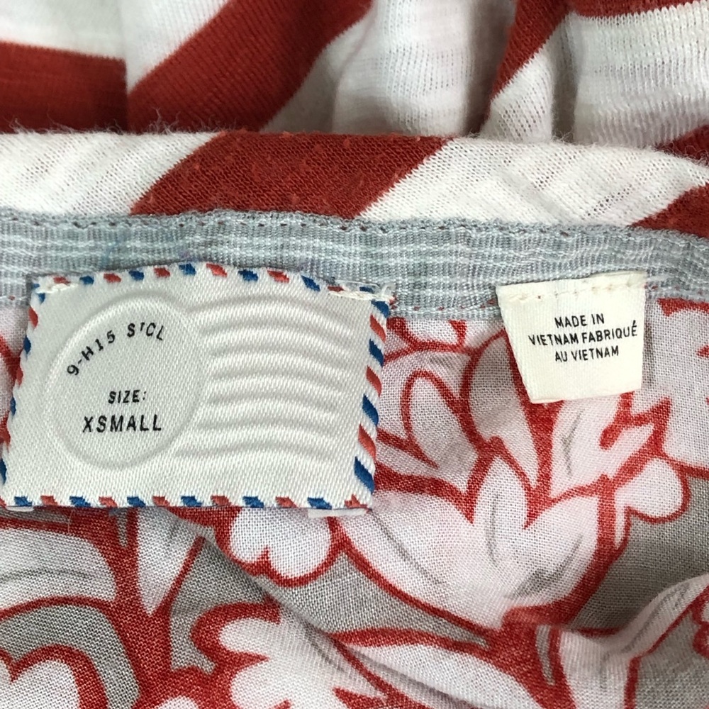 Postmark Mixed Pattern Rust & Cream Henley Xs - image 4